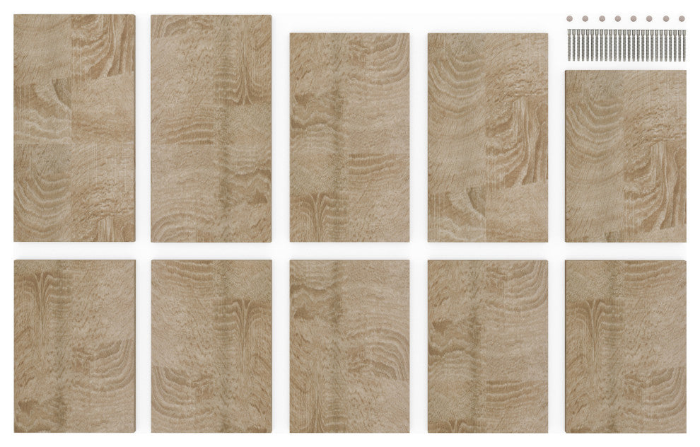 Danya B. 3-Cube Floating Wall Shelf With Ledges, Weathered Oak