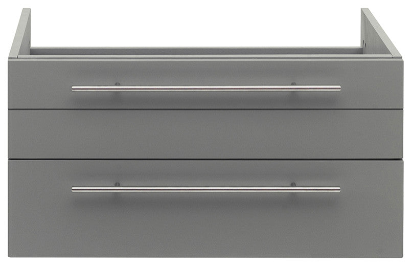 Lucera Wall Mount Undermount Sink Bathroom Cabinet, Gray, 30"