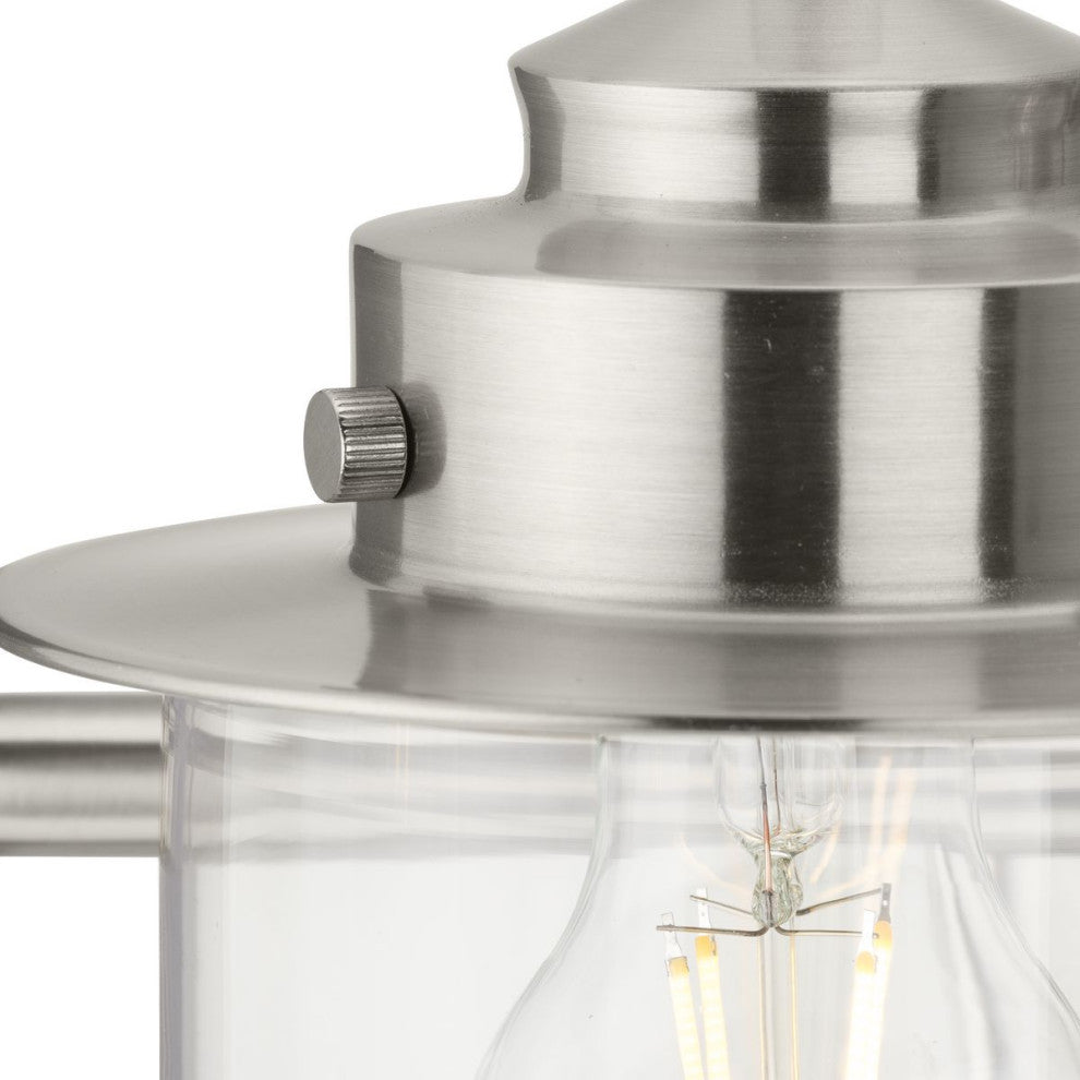 Northlake Collection Three-Light Brushed Nickel Clear Glass Bath Light