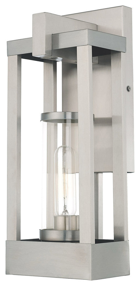 Livex Lighting Brushed Nickel 1-Light Outdoor Wall Lantern