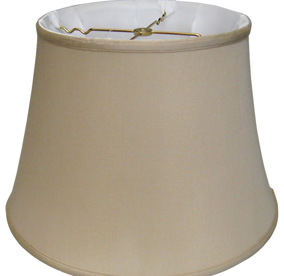 18" Greige Sloped Euro Bell Pongee Shantung Lampshade