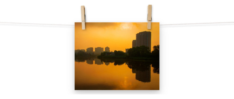 Wilmington at Sunrise Urban Landscape Photo Unframed Wall Art Print, 8" X 10"