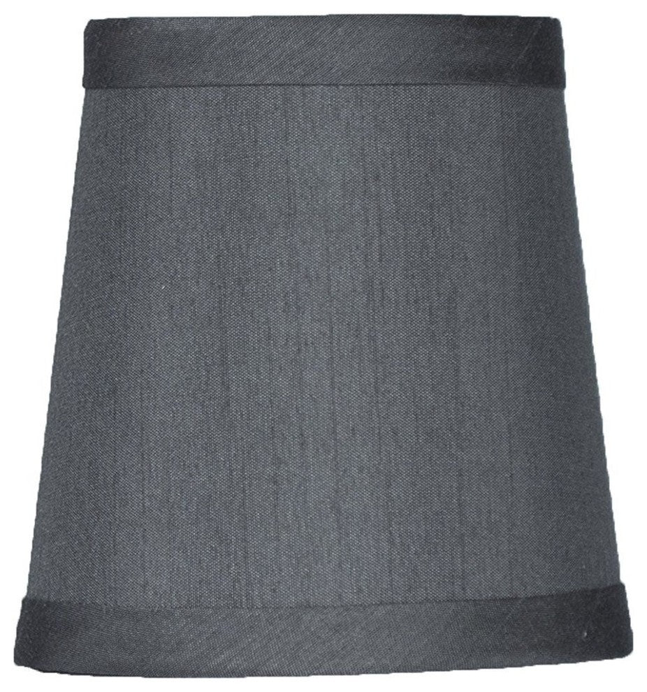 Gray Mini Faux Silk Chandelier Lamp Shade, 3x4x4"