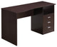 Techni Mobili Classy Computer Desk with 3 Drawers in Espresso