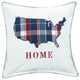 Picnic Plaid Home Embroidered Applique Pillow