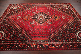 Consigned, Vintage Faded Persian Traditional Handmade Abrash Area Rug, Red, 7x10