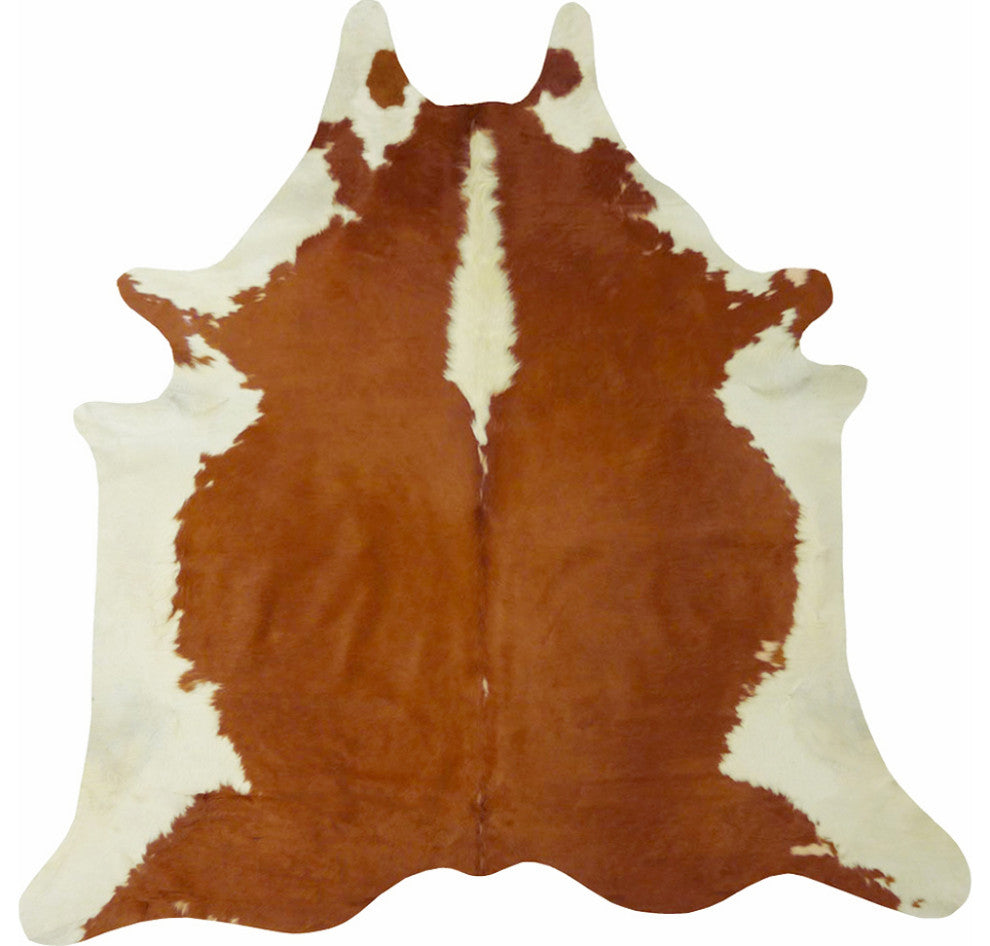 6 Ft Hereford Brindled Cowhide Rug