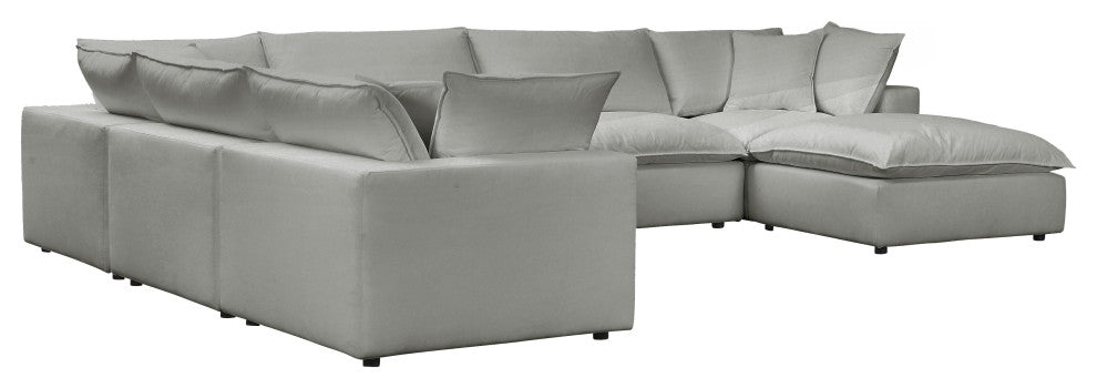 Cali Slate Modular Large Chaise Sectional