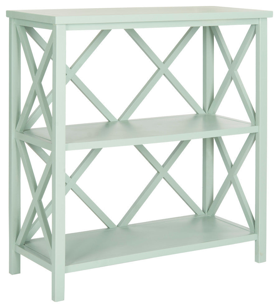 Safavieh Liam 2 Tier Open Bookcase, Dusty Green