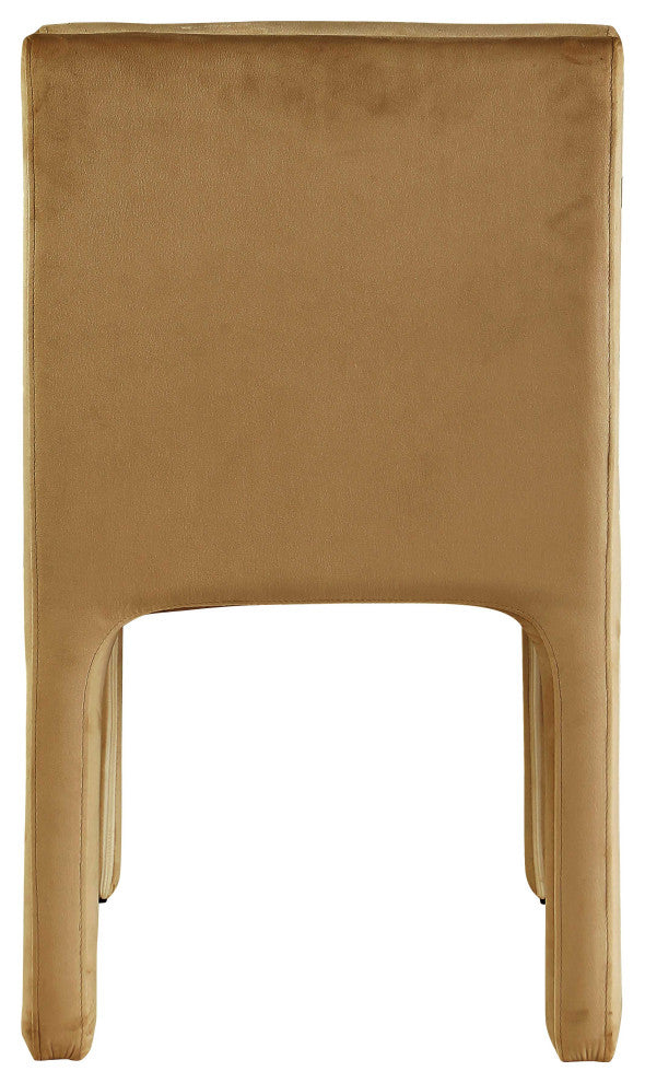 Kai Upholstered Dining Chair, Saddle, Velvet, Set of 2