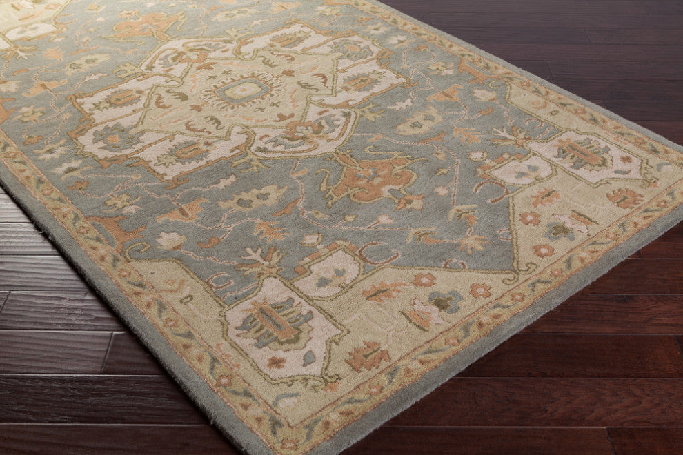Surya Caesar CAE-1143 Traditional Area Rug, Medium Gray, 3' x 12' Runner