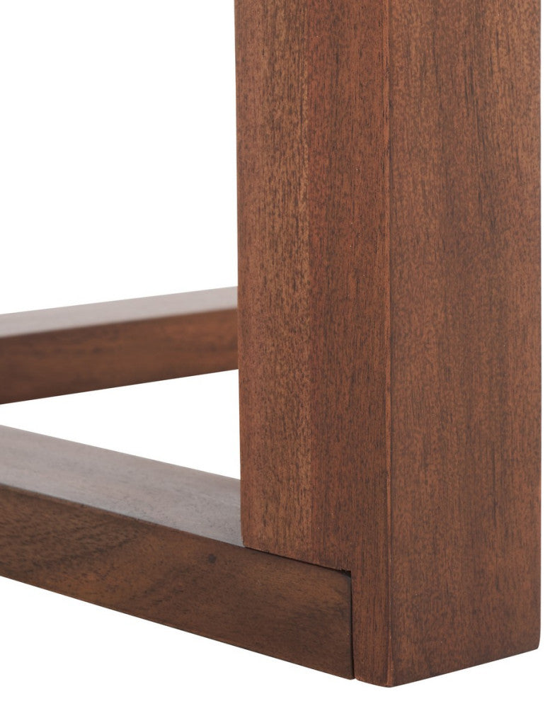 Safavieh Couture Bernardi Marble Top Accent Table, Walnut/Brown