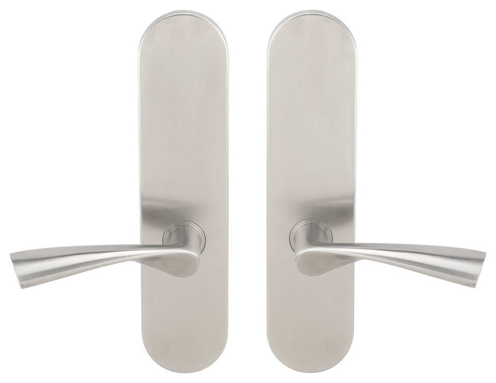 Breeze Lever, Tubular Full Dummy Pair, Left Hand, Satin Stainless Steel