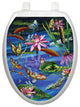 Koi Fish Toilet Tattoos Seat Cover, Vinyl Lid Decal, Bathroom Decor, Elongated