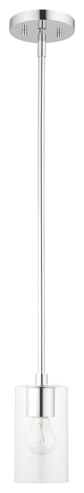 Livex Lighting Zurich 1 Light Polished Chrome Mini Pendant