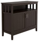 Wood Double Door Accent Cabinet with Open Shelf, Brown, 40" X 16"