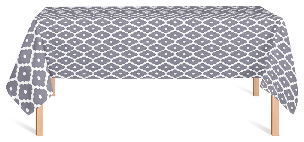 Diamond Zig Zag Pattern Dark Gray 58x102 Tablecloth