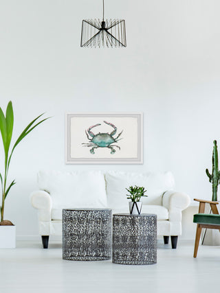 "Pastel Crab" Framed Painting Print, 18"x12"
