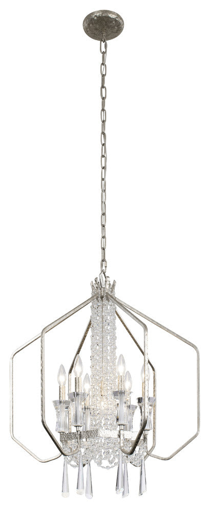 Varaluz-270P07TR-Seven Light Pendant Transcend Silver