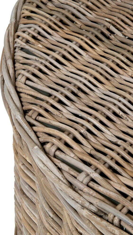 East at Main Bromley Gray Rattan Round Coffee Table