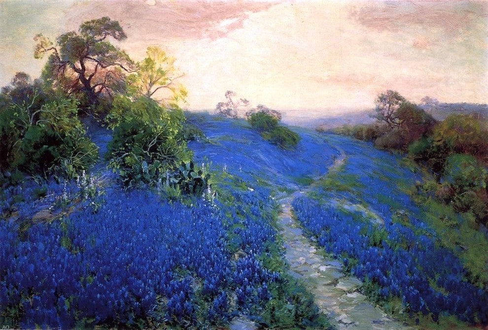 Julian Onderdonk Bluebonnet Field, 18"x27" Wall Decal Print