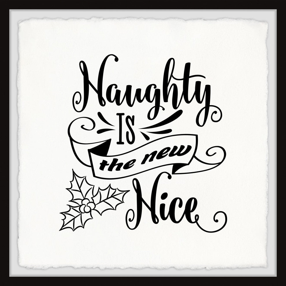 "Naughty Is the New Nice" Framed Painting Print, 24x24