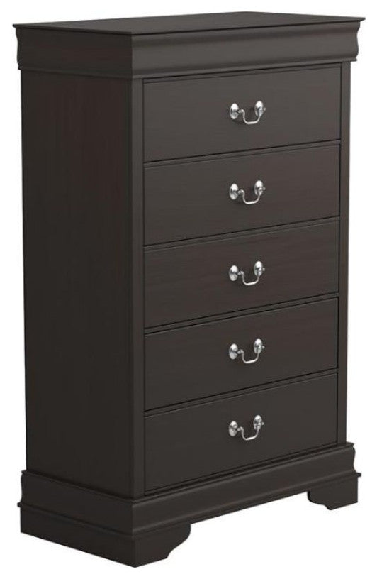 5 Drawers Wood Chest, Cappuccino