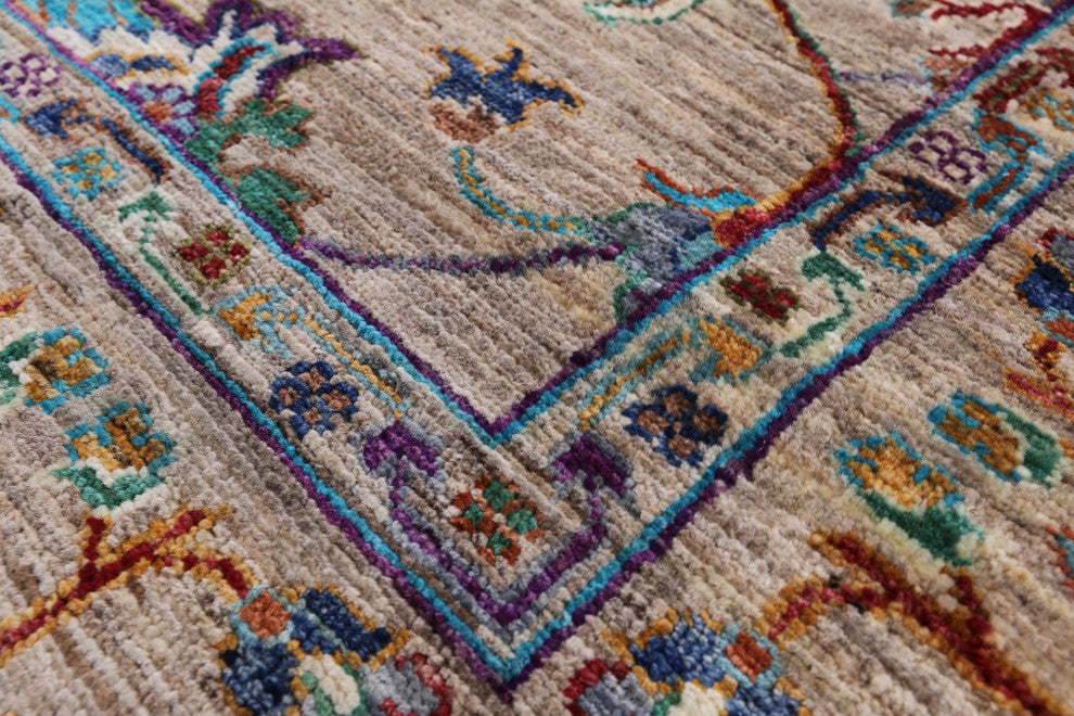 Handmade Persian Tabriz Wool Rug 5' 7" X 7' 6" Q9634