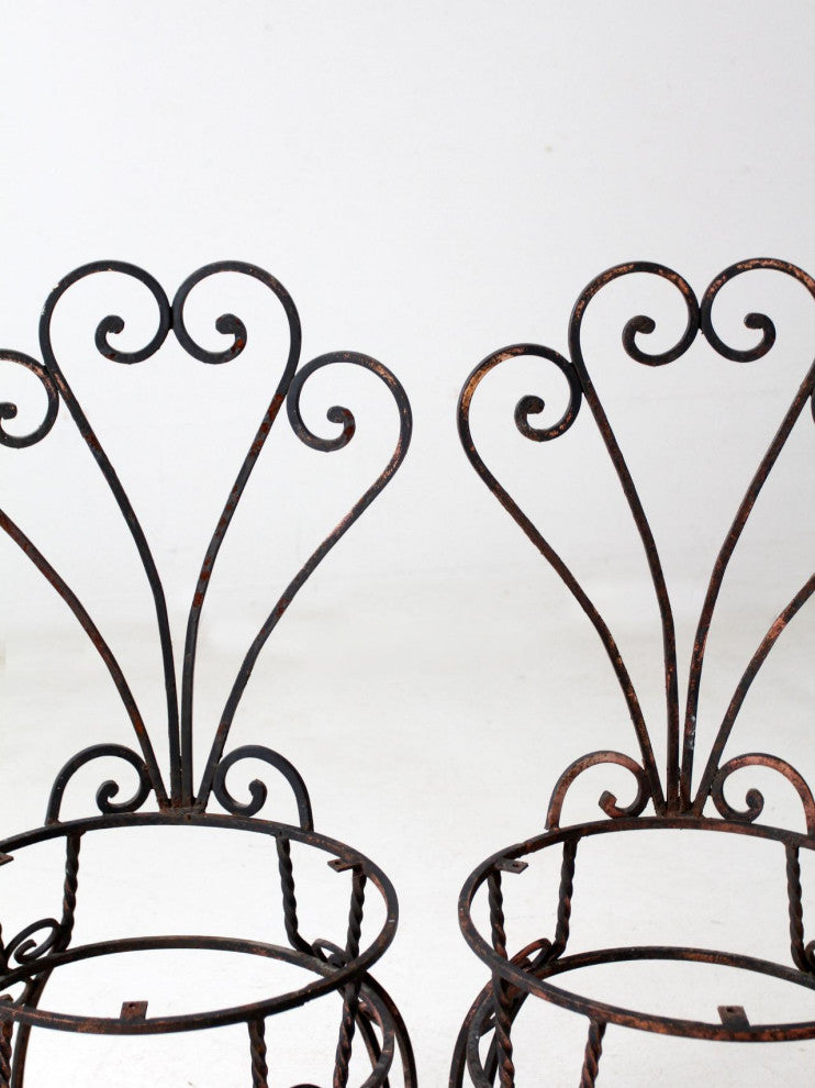 Consigned, Vintage Metal Garden Chairs Pair