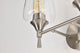 13 in. 2-Light Brushed Nickel Vanity Light With Clear Wine Glass Shades