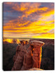 Colorado Monument At Sunset, Modern Landscape Canvas Art, 30"x40"