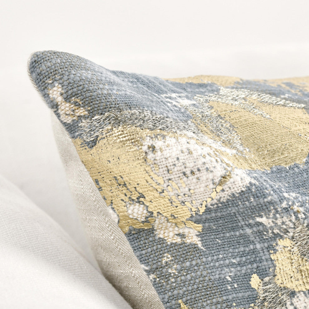 Kosas Home Lucia Embroidered 22ï¿½ Throw Pillow, Blue