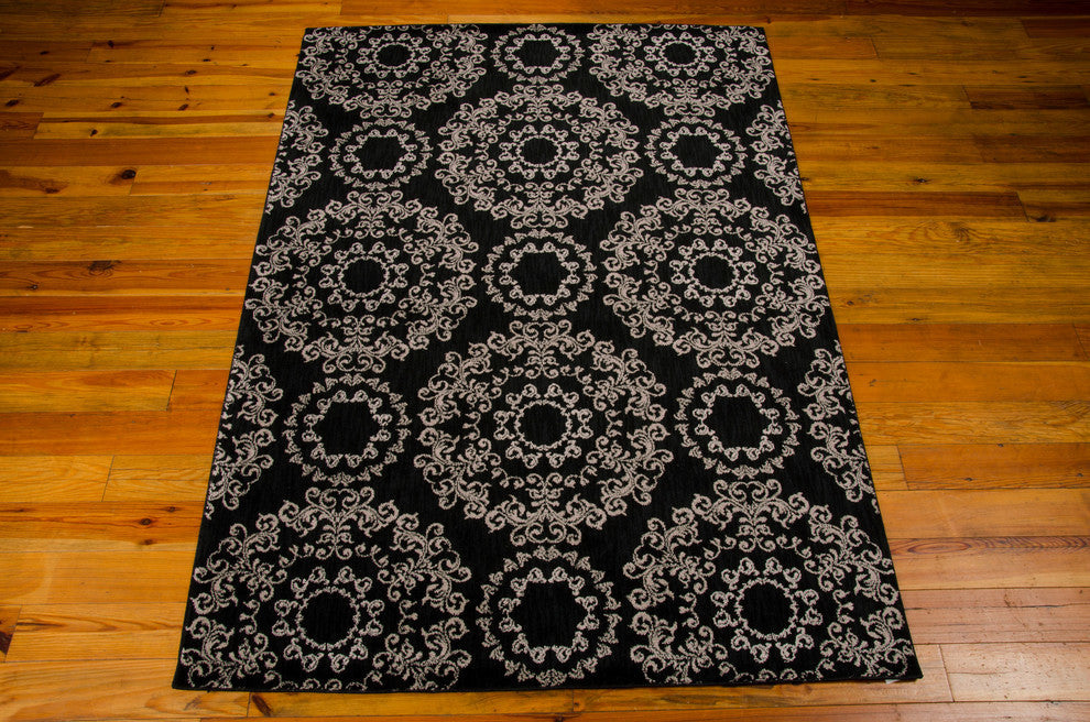 NOURISON TRANQUILITY BLACK AREA RUG