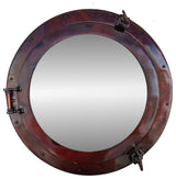 Deluxe Class Antique Copper Porthole Mirror 20'', Decorative Porthole Mirror