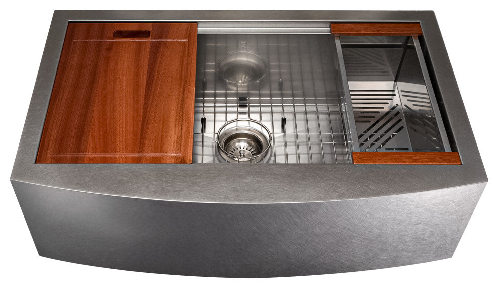 33" Moritz Apron Mount Kitchen Sink in Fingerprint Resistant Stainless Steel