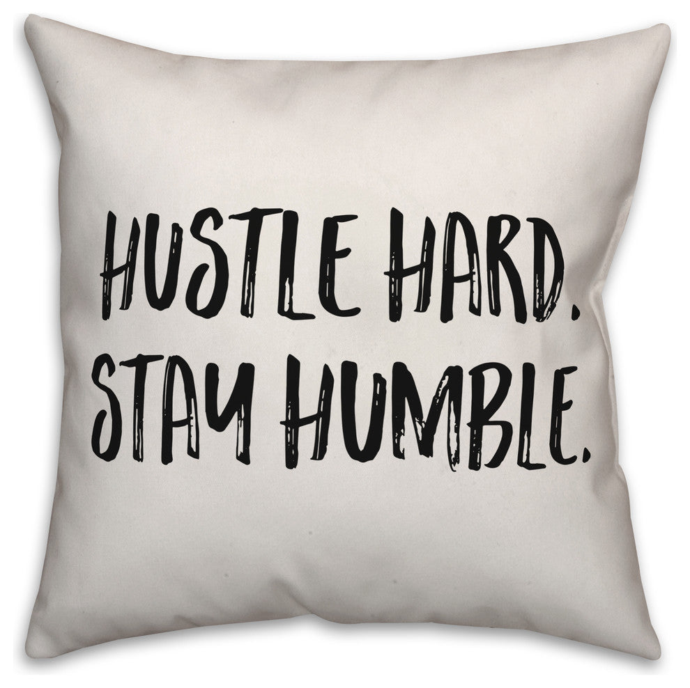 Hustle Hard, Stay Humble, Throw Pillow, 20"x20"