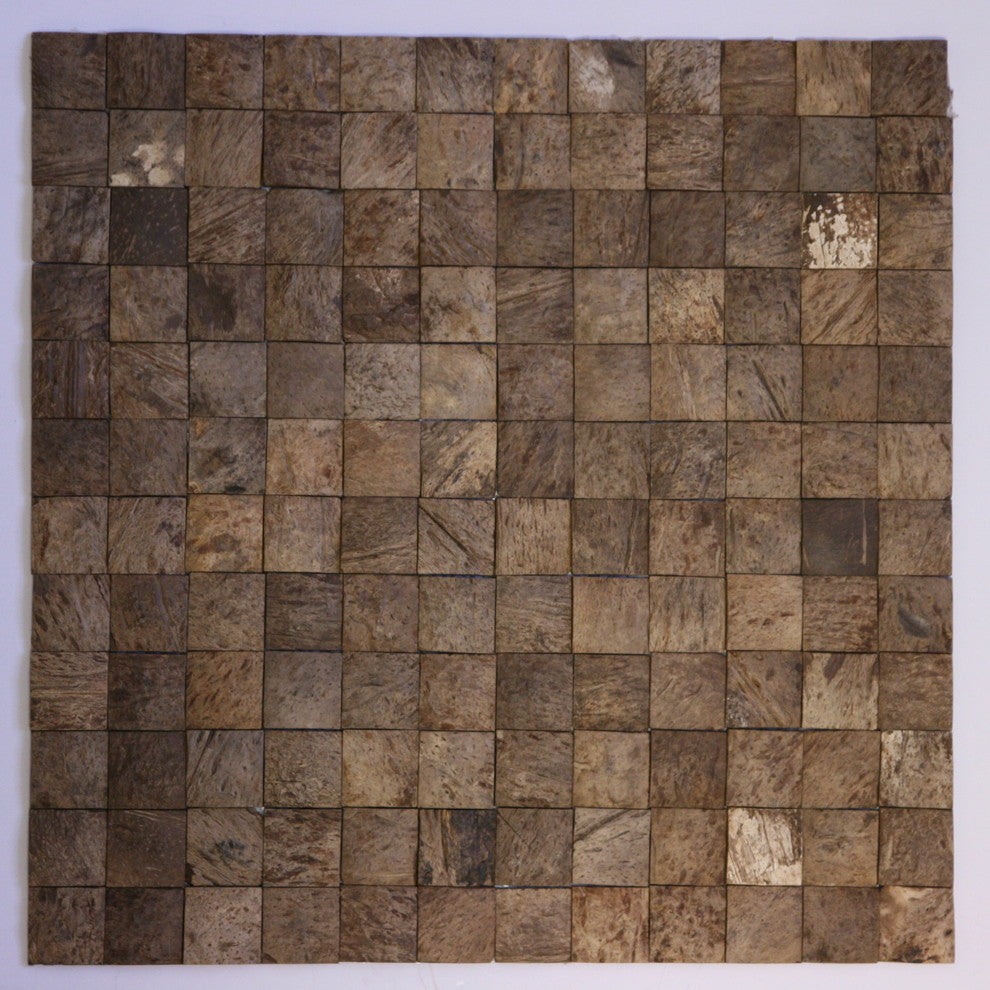 Legion Furniture 11.75"x11.75" Coconut Tile, Walnut