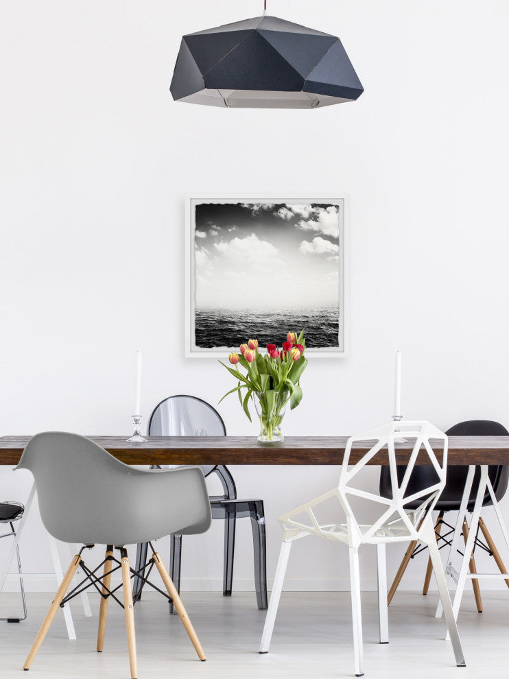 "Blinding White Horizon" Framed Painting Print, 18x18