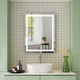 Frameless LED Bathroom Vanity Mirror With Defogger Dimmer, 28"x36"