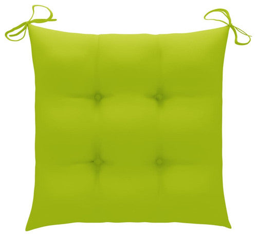 vidaXL Solid Acacia Wood Patio Chairs with Tea Table and Cushions Garden Seat