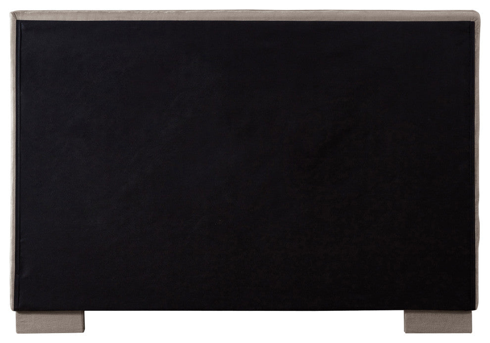 Paxton Chenille Fabric Upholstered Bed, Beige, King