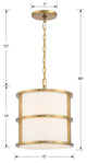 Brian Patrick Flynn for Crystorama Hulton 3 Light Luxe Gold Pendant
