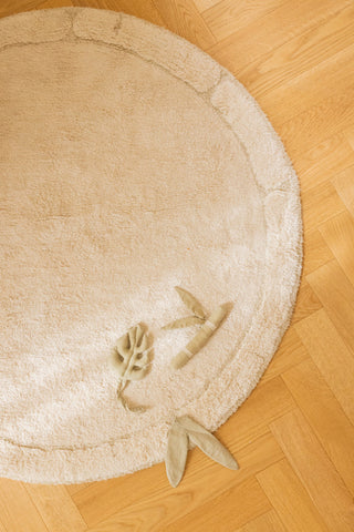 Bamboo Leaf Machine Washable Rug