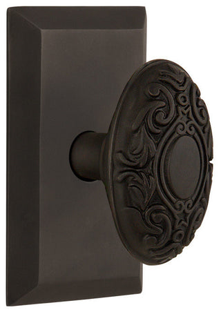 Studio Plate Passage Victorian Door Knob, Oil Rubbed Bronze