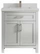 Cambridge 30 Single Sink Bath Vanity in Coventry Gray 2" Carrara Quartz