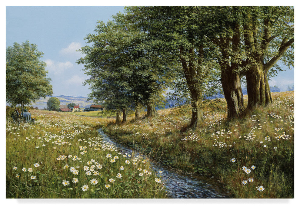 Bill Makinson ''Beeches And Daisies'' Canvas Art, 32"x22"