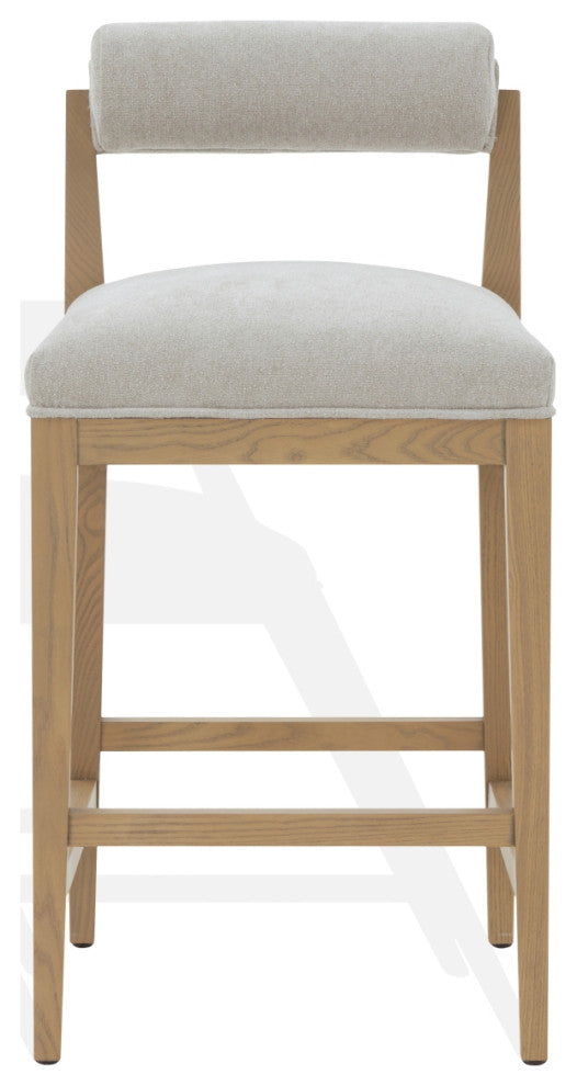 Safavieh Couture Oaklie Rolled Back Counter Stool, Taupe/Natural