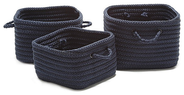 Colonial Mills Basket Simply Home Shelf Storage Navy Square