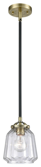 Chatham 1-Light Mini Pendant, Black Antique Brass, Clear