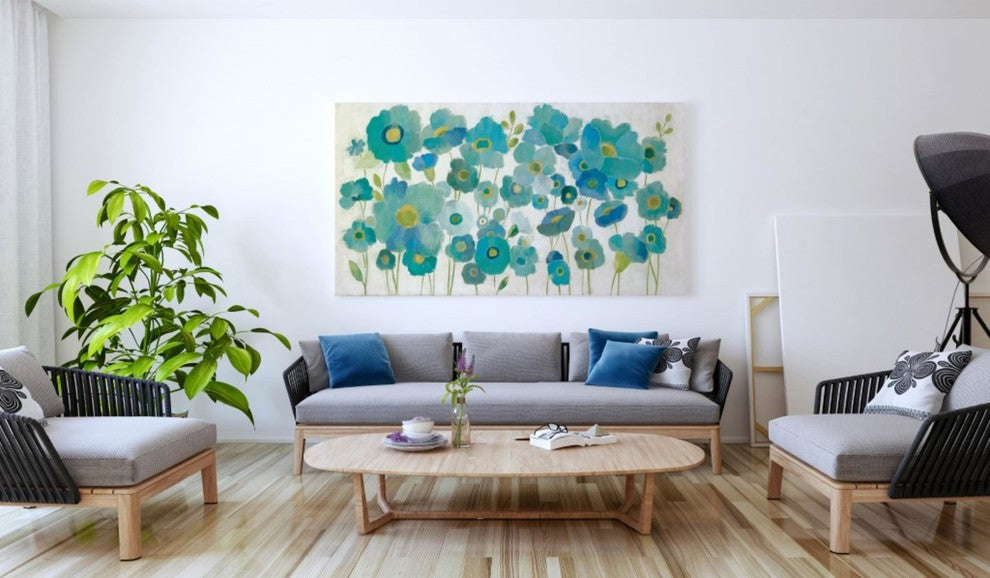 Epic Graffiti "Floral Lace" by Silvia Vassileva, Giclee Canvas Wall Art, 20"x40"